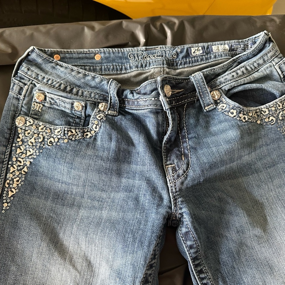 Miss Me Blue Distressed Denim Jeans